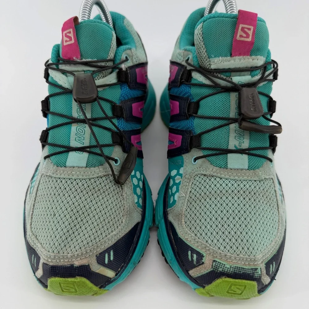 Salomon Women's Teal Turquoise Gray Trail Running Shoes